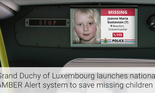 20160428 Grand Duchy Of Luxembourg Launches National AMBER Alert System To Save Missing Children